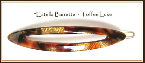 "Estella" Tige Boule Barrette ~ Handmade in France ~ Toffee