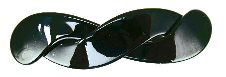 "Jacqueline" Large Cross Over Barrette ~Handmade in France ~ Black