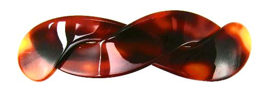 "Jacqueline" Large Cross Over Barrette ~Handmade in France ~ Tortoise