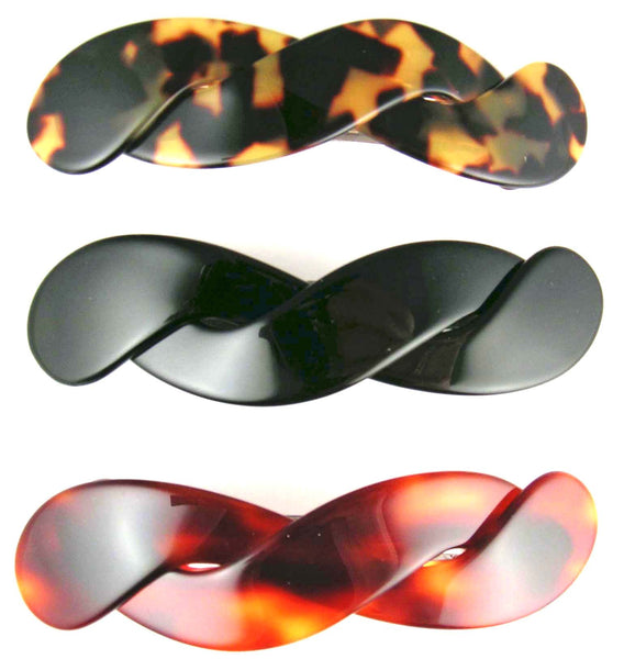 "Jacqueline" Large Cross Over Barrette ~Handmade in France ~ Tokyo