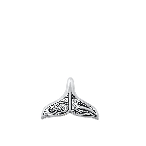 Sterling Silver Whale Tail  Pendant on 18 inch chain 5-1-599
