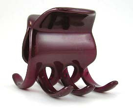 "Stephanie" Large Jaw ~ Made in France ~ Aubergine/Eggplant