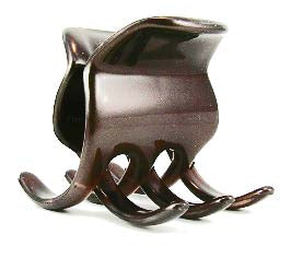 "Stephanie" Large Jaw ~ Made in France ~ Espresso Brown