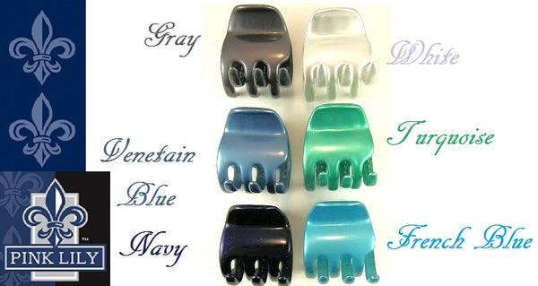 "Stephanie" Large Jaw ~ Made in France ~ French Blue