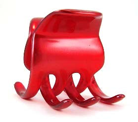 "Stephanie" Large Jaw ~ Made in France ~ Red