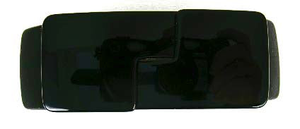 "Charlotte"  Large Solid Bow Barrette ~ Handmade in France ~ Black