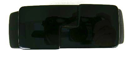 "Charlotte"  Large Solid Bow Barrette ~ Handmade in France ~ Black