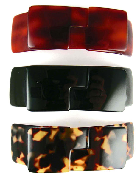 "Charlotte"  Large Solid Bow Barrette ~ Handmade in France ~ Tokyo