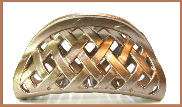 "Constance"  Medium Jaw ~ Made in France ~ Cafe Creme