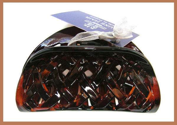 "Constance"  Medium Jaw ~ Made in France ~ Tortoise