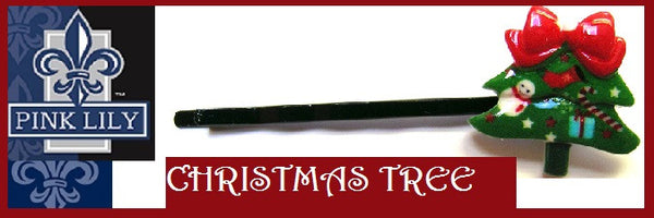 Pink Lily ~ Bobby Pin ~ Christmas Tree