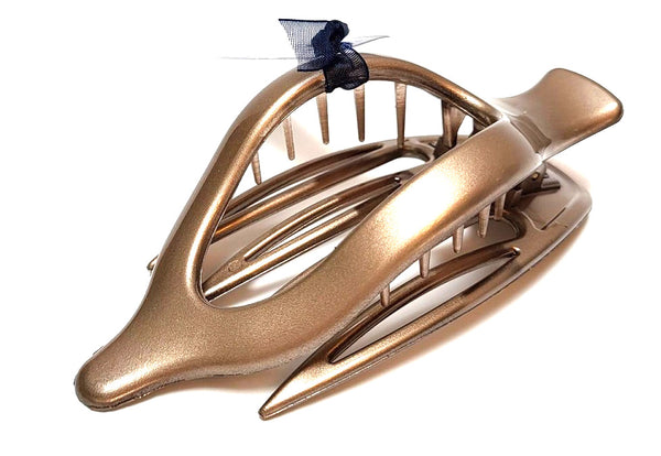 "Heather" Large Jaw ~ Made in France ~ Cafe Creme