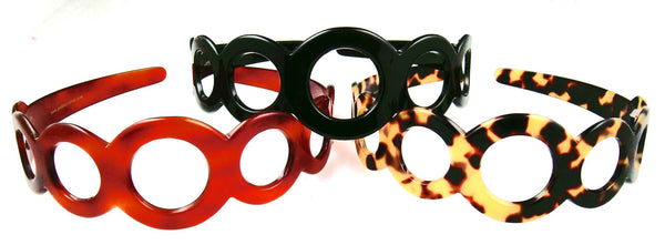 Headband ~ Made in France ~ 2 colors ~ Classic Cut-Out Circles Headband ~ #1038