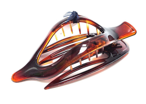 "Heather" Large Jaw ~ Made in France ~ Tortoise