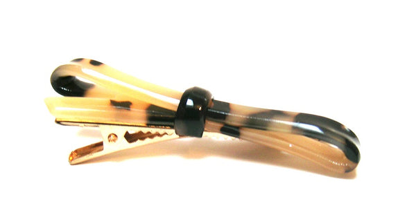 Pink Lily ~ "Elegant Betty-Bow" Ivory Tokyo ~ Pinch Clip #142