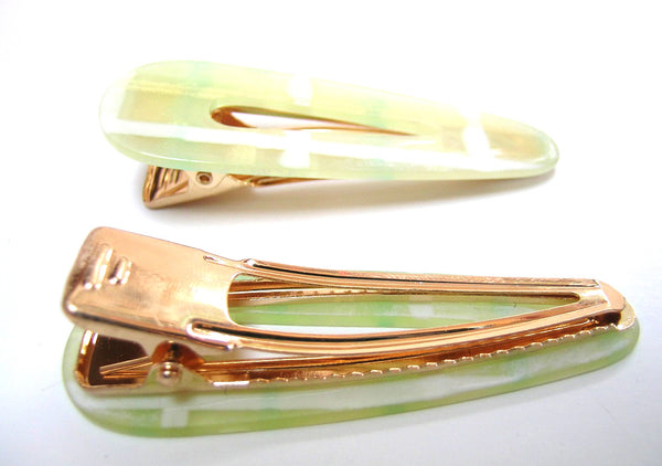 Pink Lily ~"Kate" Yellow/Green Plaid ~ Pinch Clip  #108
