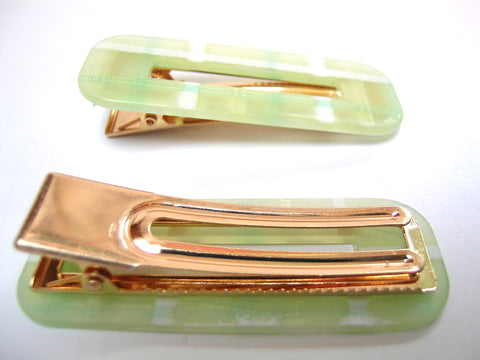 Pink Lily ~ "Taylor" Yellow/Green Plaid ~  Pinch Clip #109