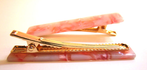 Pink Lily ~ "Lucy" Marbled Pinks ~ Pinch Clip #51