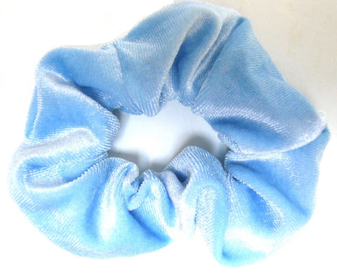 Velvet Scrunchies - Light Blue