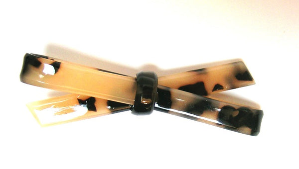 Pink Lily ~ "Elegant Betty-Bow" Ivory Tokyo ~ Pinch Clip #142