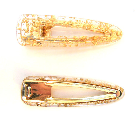Pink Lily ~"Kate" Gold  ~ Pinch Clip #34