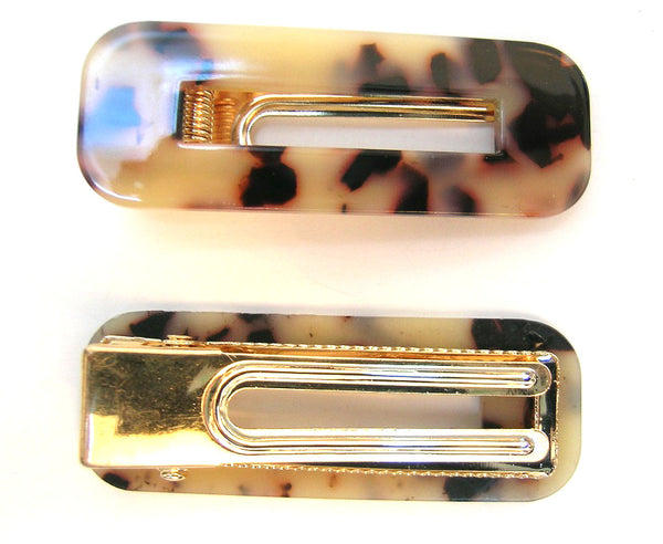 Pink Lily ~ "Taylor" Ivory Tokyo  Rectangle Pinch Clip  #40