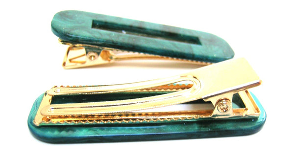 Pink Lily ~ "Taylor" Turquoise Pinch Clip #47